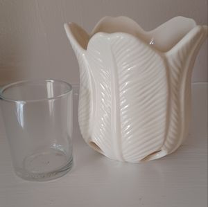 NWOT Vintage PartyLite Porcelain Petal Light Candle Holder